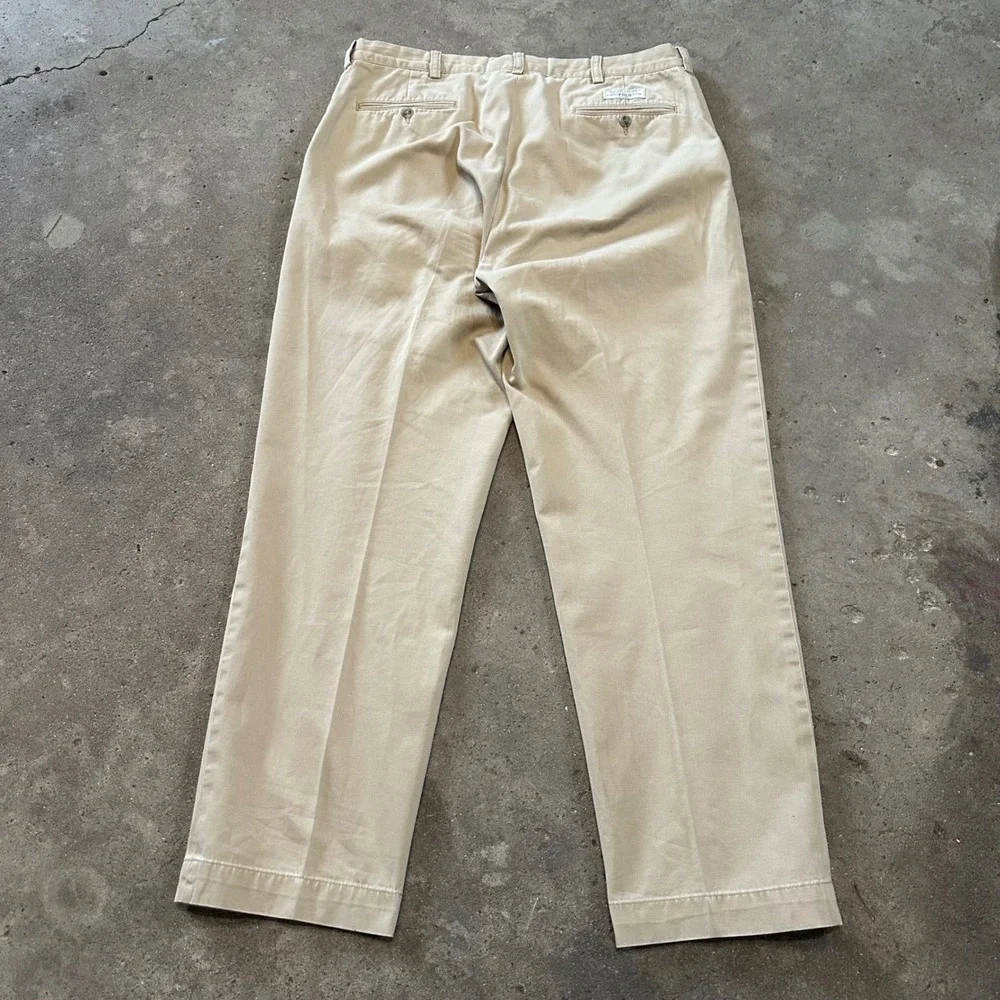 VTG Polo Ralph Lauren Prospect Pant Men 36x32 Tan Khaki Cotton Chino Trousers